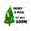 Merry Christmas Get Well Soon Chridtmas Tree With Plasters Card Season_Christmas Occasion_Get Well Soon