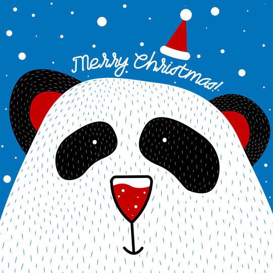 Cute Panda Merry Christmas