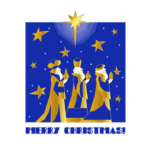Merry Christmas Three Wise Men And Stars Card Season_Christmas Seo_Three Wise Men