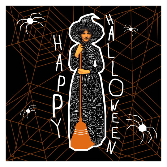 Victorian Halloween Spider Web Background