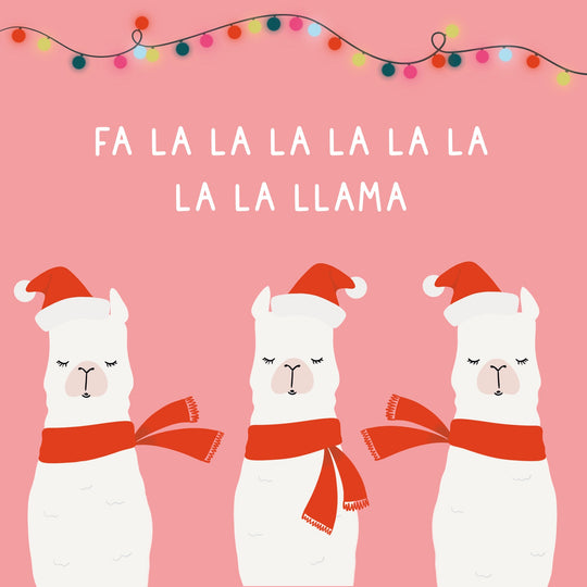 Fa La La La Llama Christmas Card