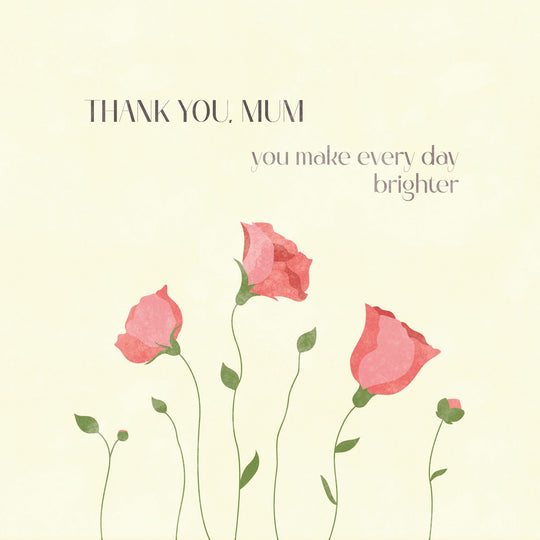 Thank You Mum Carnations Card