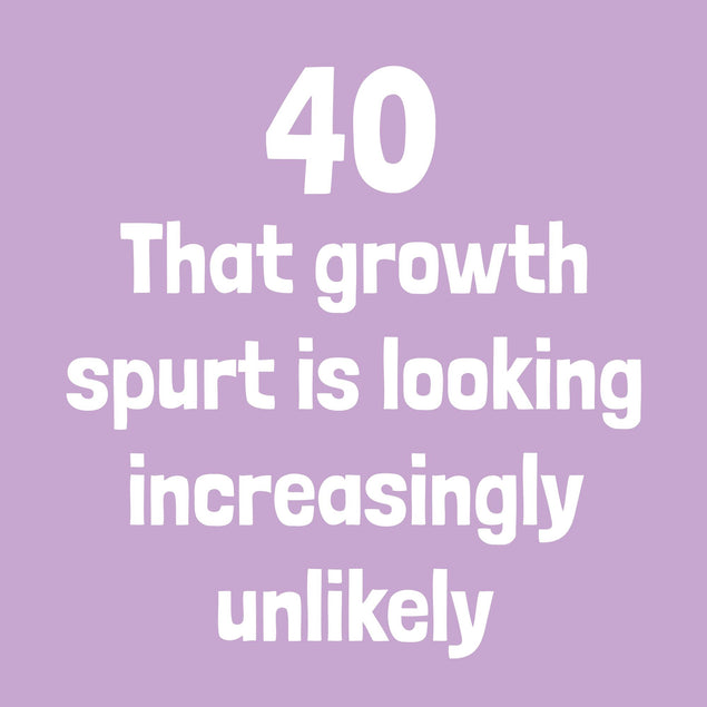 40 Growth Spurt Birthday Card