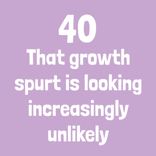 40 Growth Spurt Birthday Card