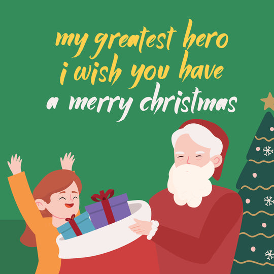 Merry Christmas My Greatest Hero Card