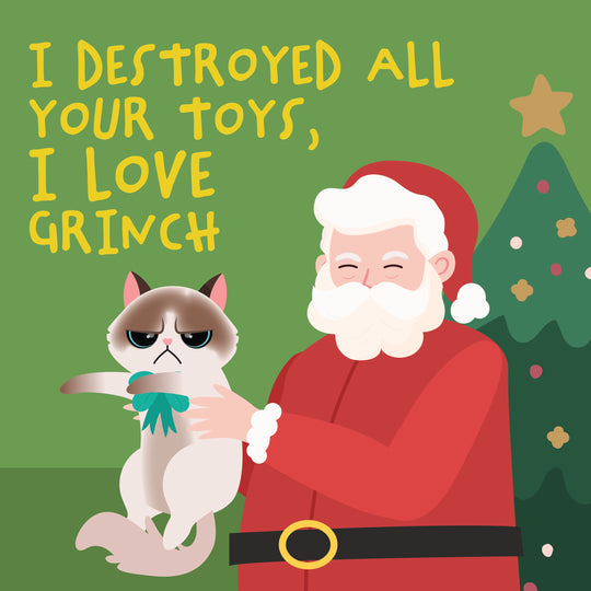 I Destroyed All Your Toys Ragdoll Cat Christmas Card
