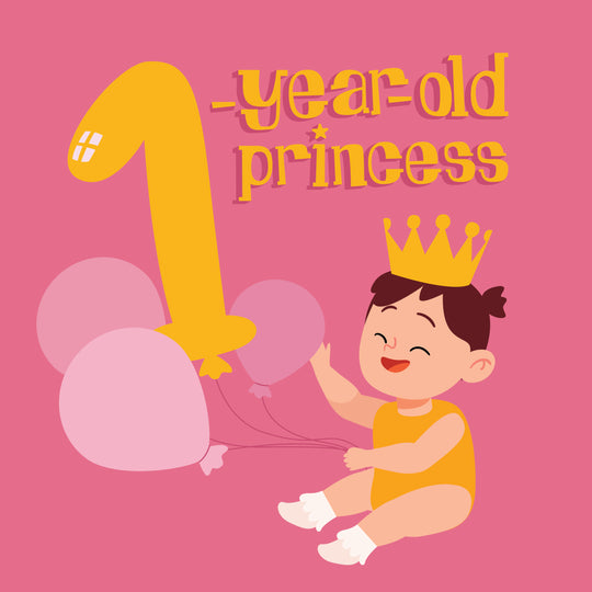 Little Princess Happy 1st Birthday Card