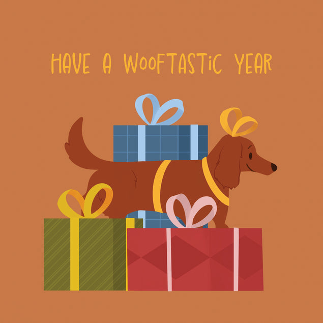 Have A Woof-tastic Year Birthday Card Seo_Dachshund Occasion_Birthday