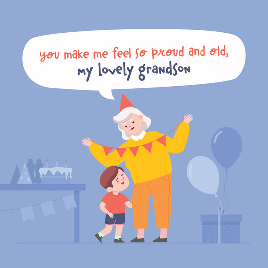 Proud Of You My Lovely Grandson Happy Birthday Card