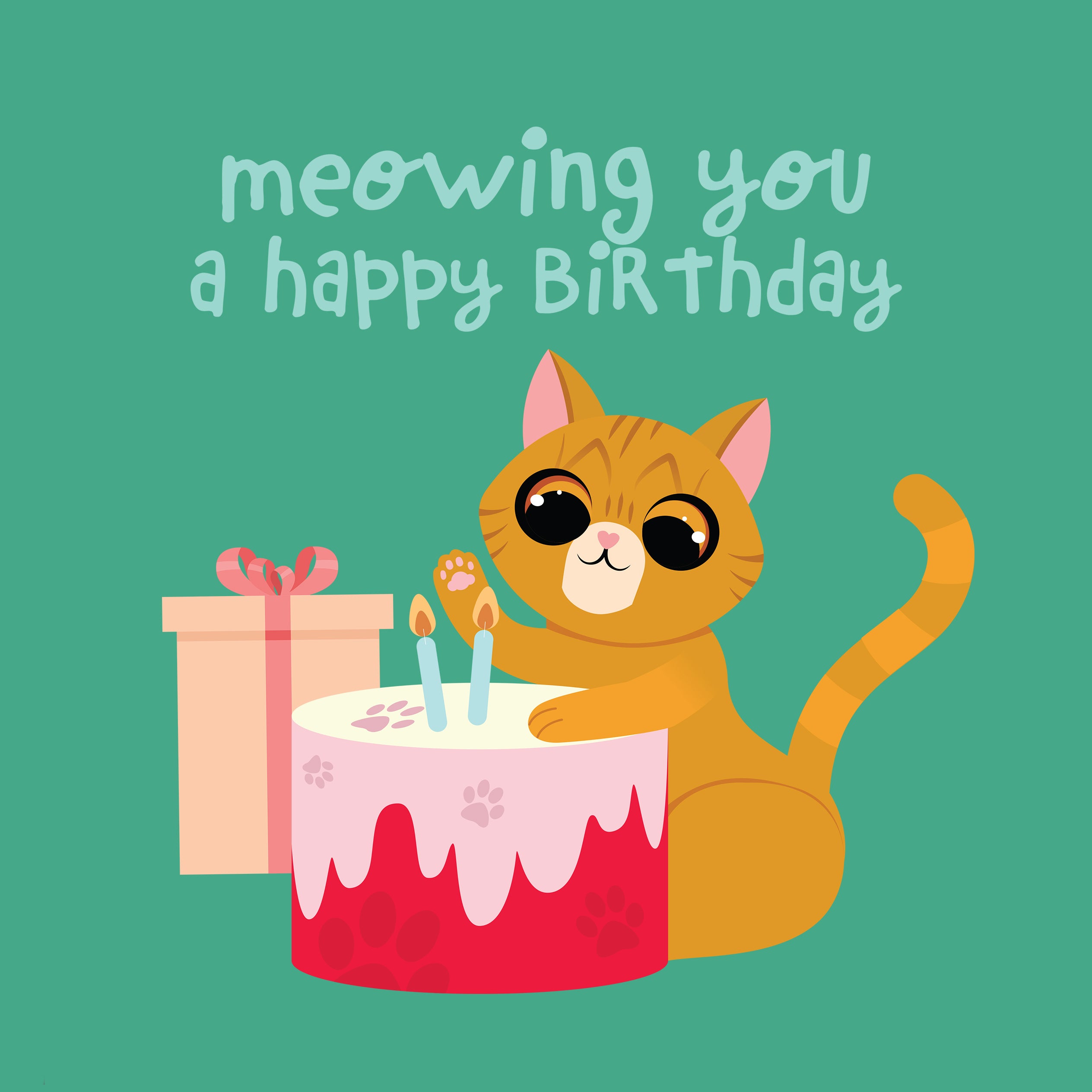 Mewing Card Meowing You A Happy Birthday Card | Boomf