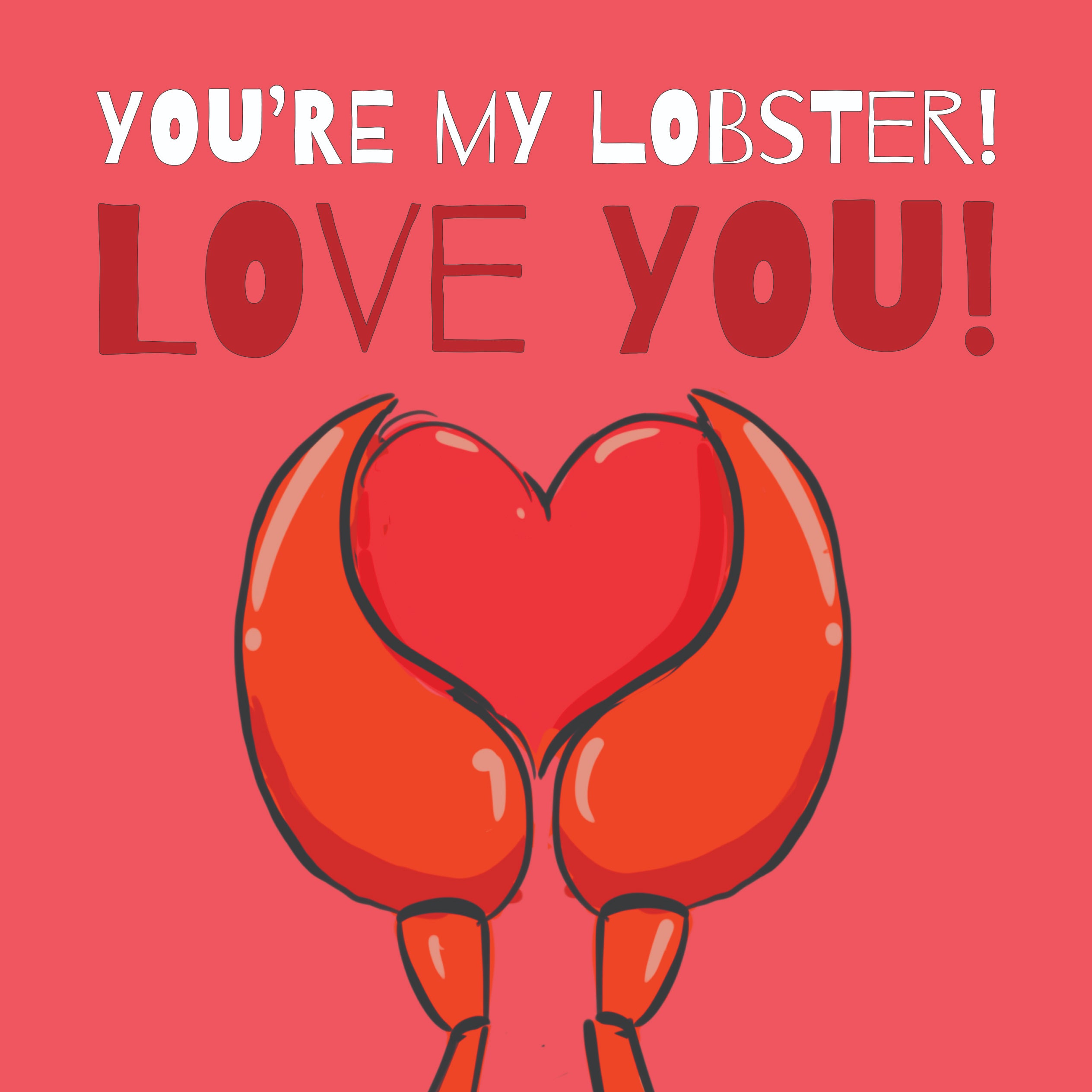 You're My Lobster Love You Valentine's Day Card Boomf