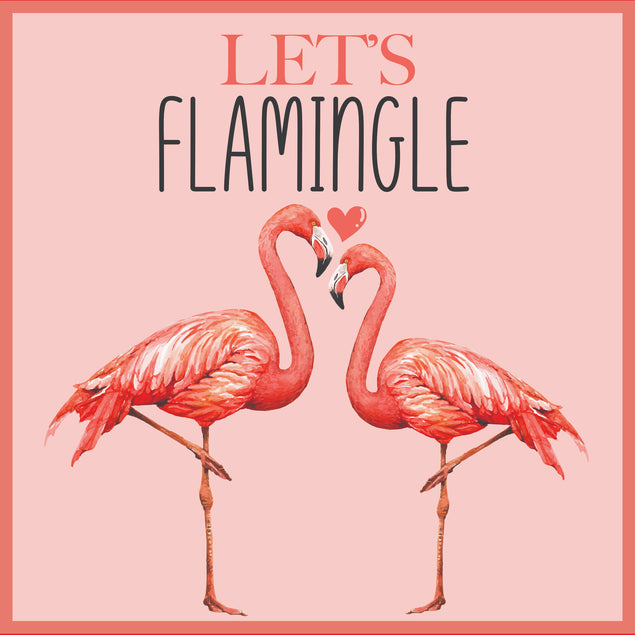 Let's Flamingle Flamingo Couple Valentine's Day Card Season_Valentine’s Day Seo_Flamingo
