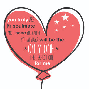 You Are Truly My Soulmate Heart-Shaped Balloon Valentine's Day Card Season_Valentine’s Day Seo_For Soulmate