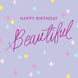 Happy Birthday Beautiful Purple Card