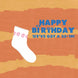 Monsters Inc White Sock Birthday Card