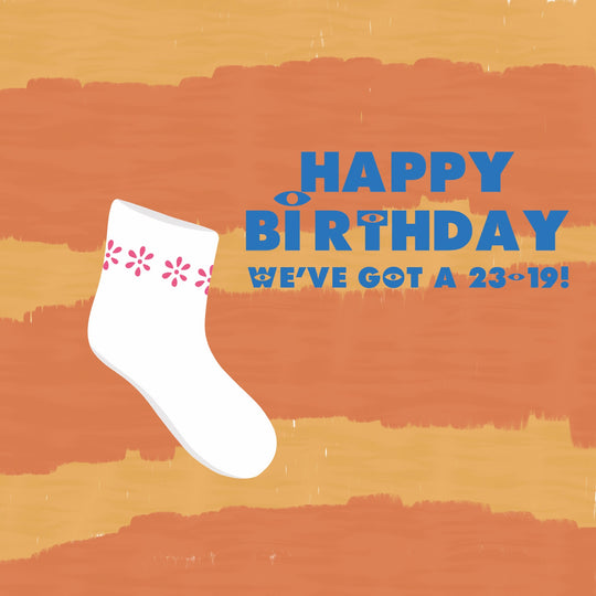 Monsters Inc White Sock Birthday Card