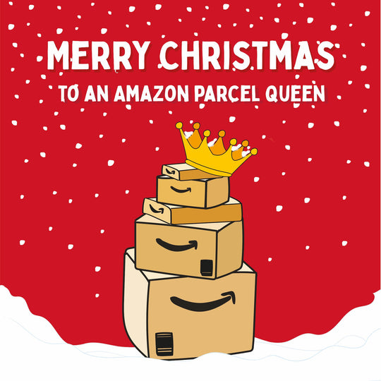 Amazon Parcel Queen Christmas Card