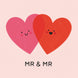 Mr & Mr Congratulations Cute Hearts Card