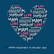 Happy Valentine's To The Best Mum Big Heart Card Season_Valentine's Day Recipient_For Mum