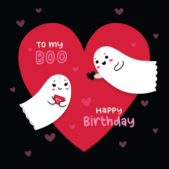 Happy Birthday Cute Ghosts Card