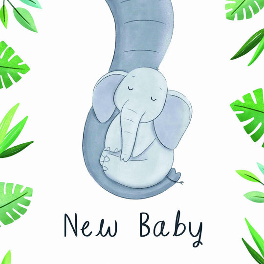Cute Elephant New Baby Card