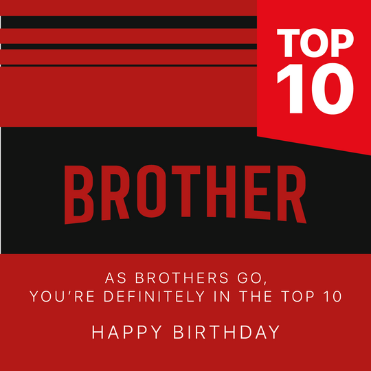 Brother Top 10 Netflix Birthday Card