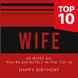 Top 10 Wife Birthday Card