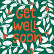 Get Well White Leaves Card