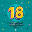 Happy 18th Birthday Everything You Already Do Is Now Legal Card