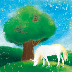 Be Happy Unicorn Card