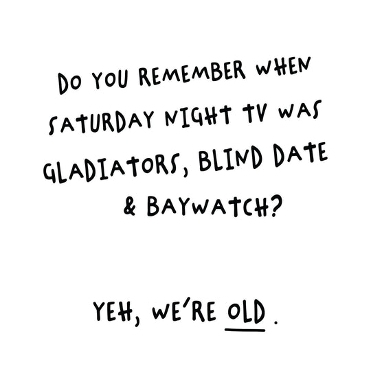 Saturday Night TV Card