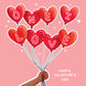 Happy Valentine's Day The One I Love Heart-Shaped Balloons Card