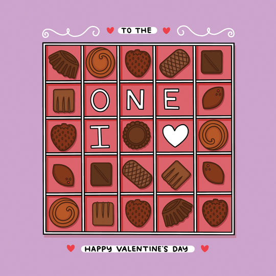 To The One I Love Box Of Chocolates Valentine's Day Card