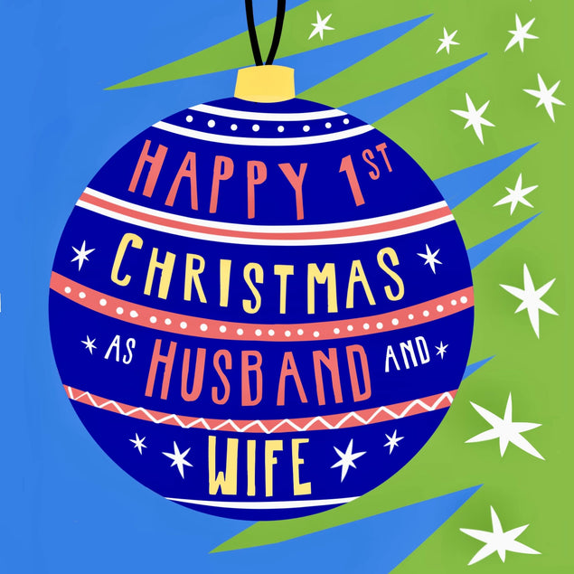 Happy 1st Christmas As Husband & Wife Card