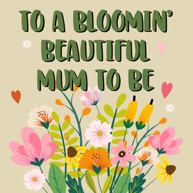 Bloomin Beautiful Mum To Be Bomb 3D Cube Card