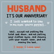 Happy Anniversary Husband In My Eyes You're Perfect But... Card Occasion_Anniversary Occasion_Wedding Anniversary Style_Funny