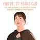 Pride And Prejudice 27th Birthday Card