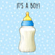 It's A Boy Baby Bottle Card