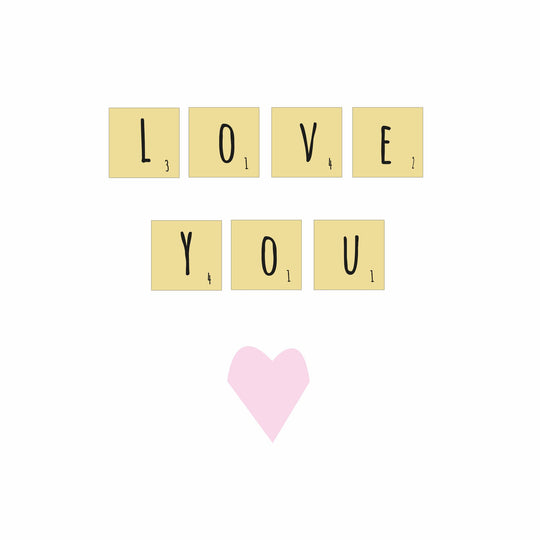 Love You Scrabble Card