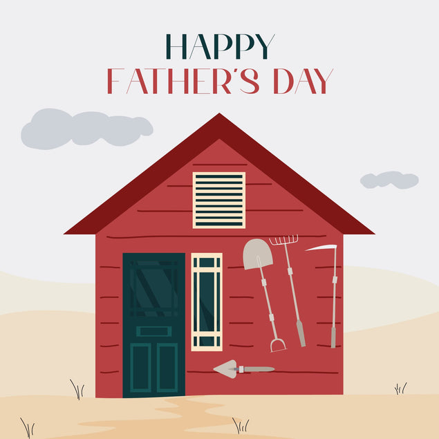 Happy Father's Day Red Shed Card
