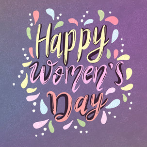 Happy Women’s Day Purple Background Card Season_International Women’s Day