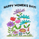 Colourful Flowers International Women?s Day Card