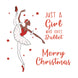 Merry Christmas Beautiful Ballerina Card