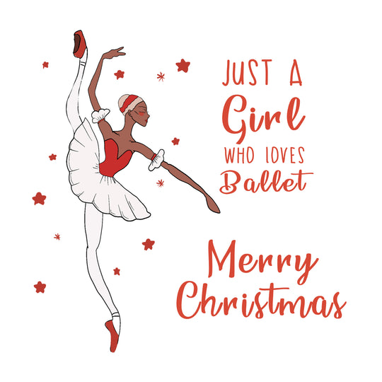 Merry Christmas Beautiful Ballerina Card