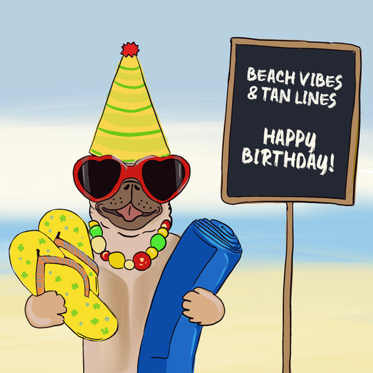 Beach Vibes Happy Birthday