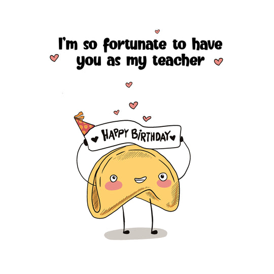 Fortune Biscuit Happy Birthday Card