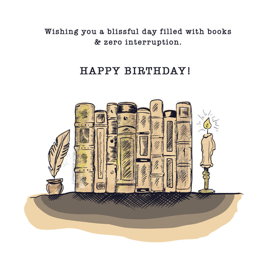 A Day Filled With Books Birthday Card
