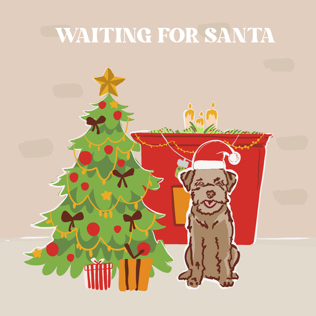Waiting For Santa Border Terrier Christmas Card Season_Christmas Seo_Border Terrier