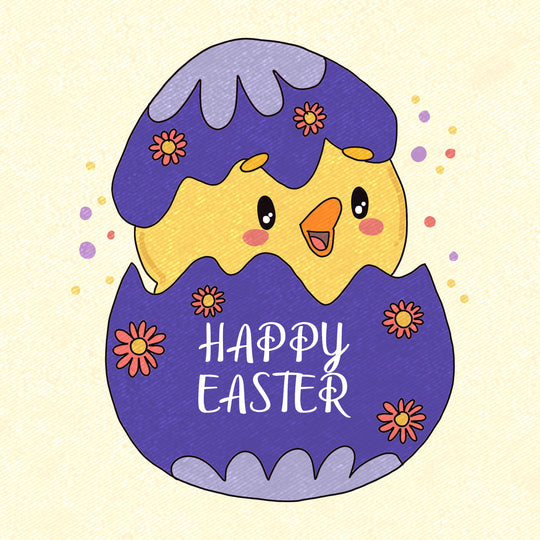 Adorable Chick Easter Card