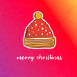 Red Background Hat Merry Christmas Card Occasion_Pregnancy Recipient_For Wife
